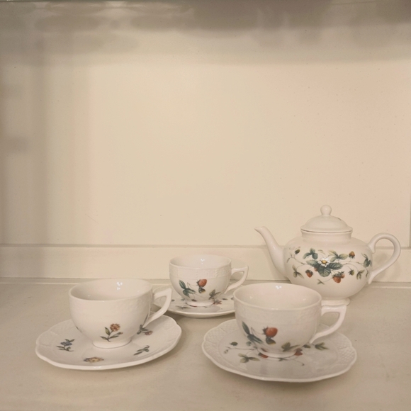 ⭐️40% Off⭐️ Vintage Style Floral Garden Teapot and 3 Teacups Set - Picture 3 of 11